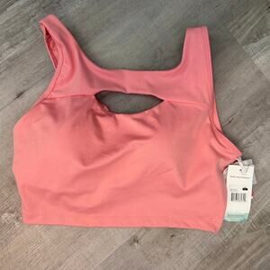 NWT Flamingo Pink Sports Bra Size Large Balance Collection